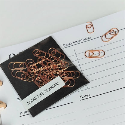 Mini trombones cœur rose gold