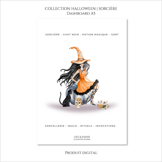 Collection Halloween | Dashboard Sorcière | Produit digital