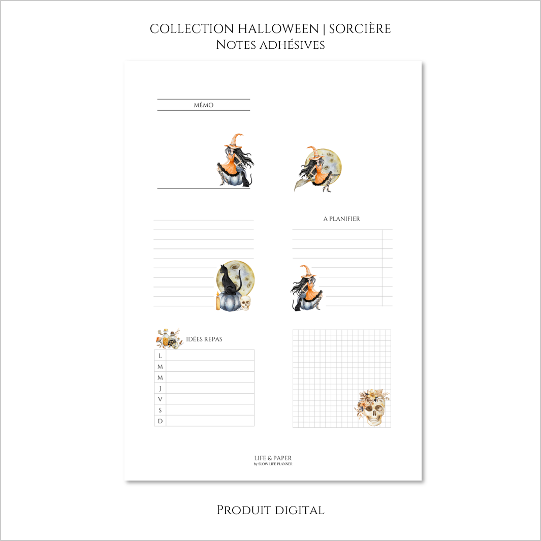 Collection Halloween | Sorcière | Produit digital