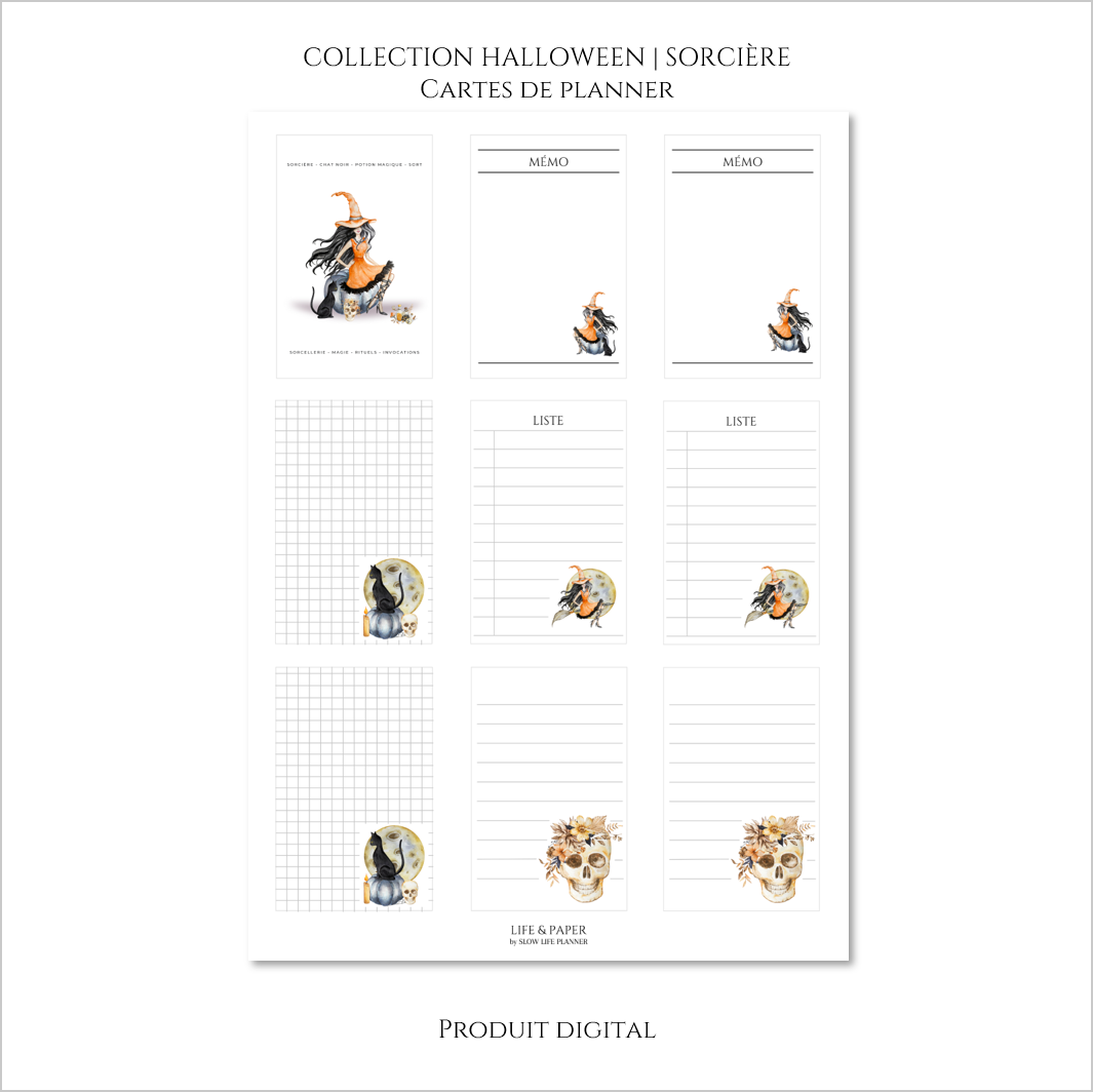 Collection Halloween | Sorcière | Produit digital
