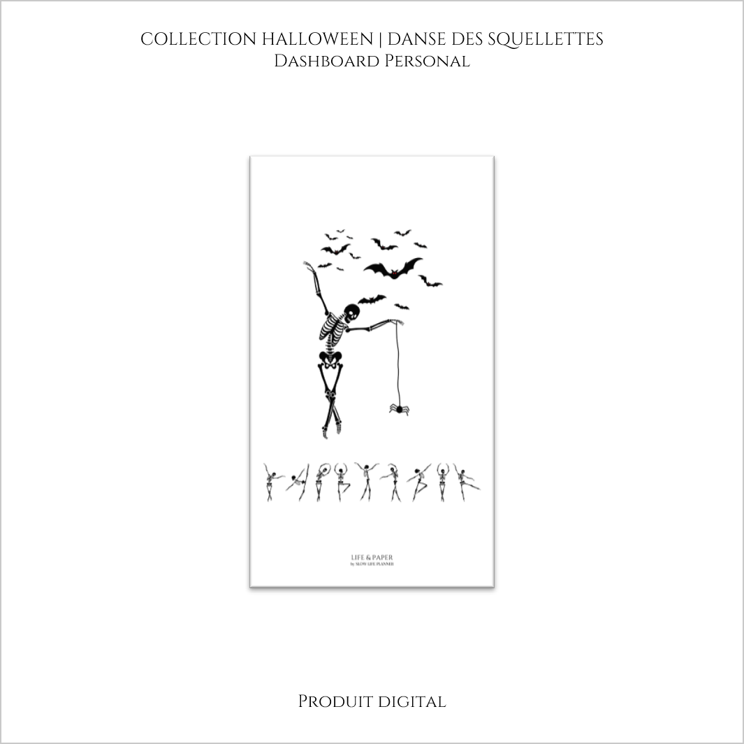 Collection Halloween | Dashboard Danse des Squelettes | Produit digital